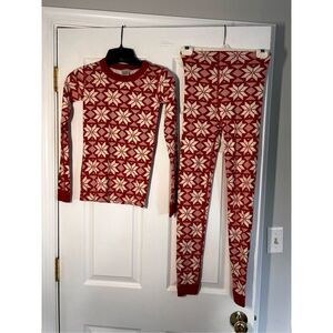 Hanna Andersson Christmas snowflake pajamas size 12 C11-8